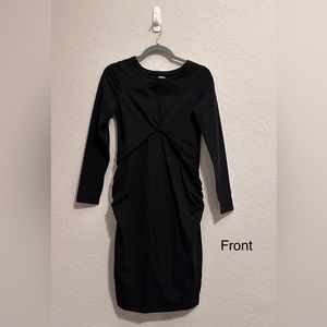 Old Navy Maternity Long Sleeve Twist-Front Fitted Dress